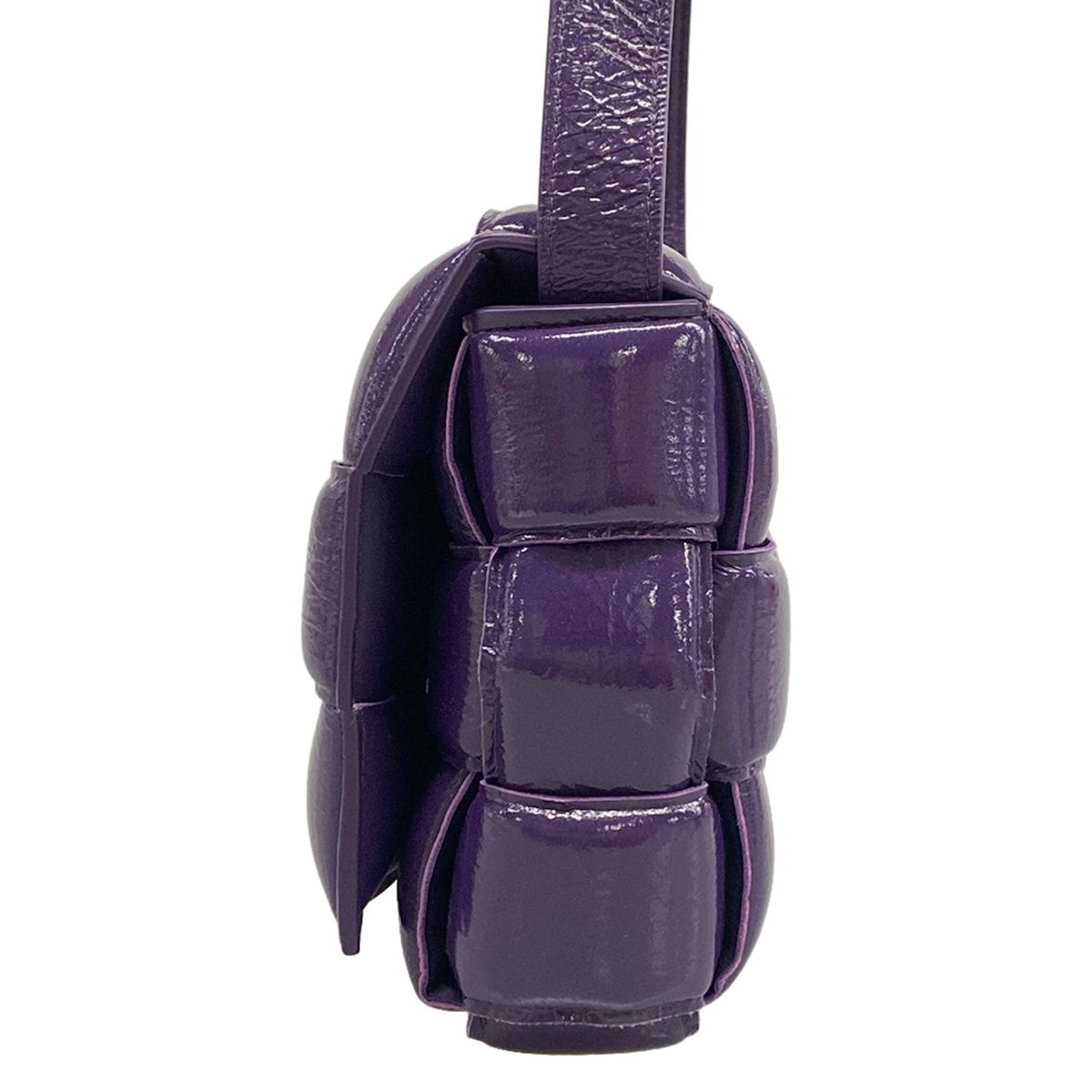 Bottega Veneta Shoulder Bag Padded Cassette Purple Leather — view 4