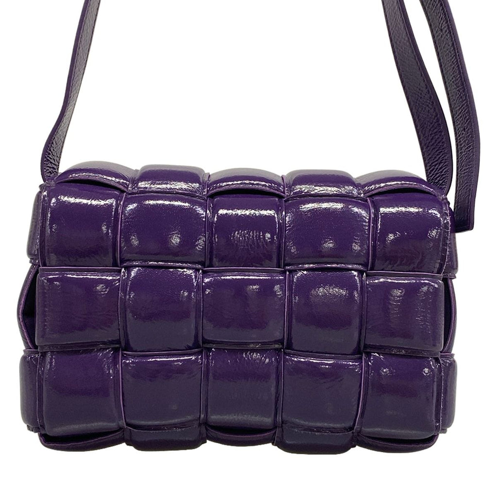 Bottega Veneta Shoulder Bag Padded Cassette Purple Leather — view 3