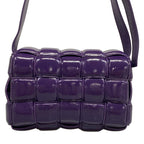 Bottega Veneta Shoulder Bag Padded Cassette Purple Leather — view 3