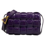 Bottega Veneta Shoulder Bag Padded Cassette Purple Leather