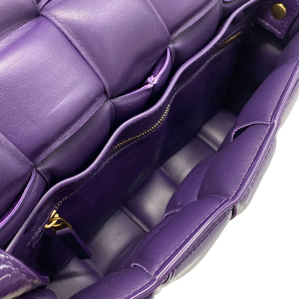Bottega Veneta Shoulder Bag Padded Cassette Purple Leather — view 7