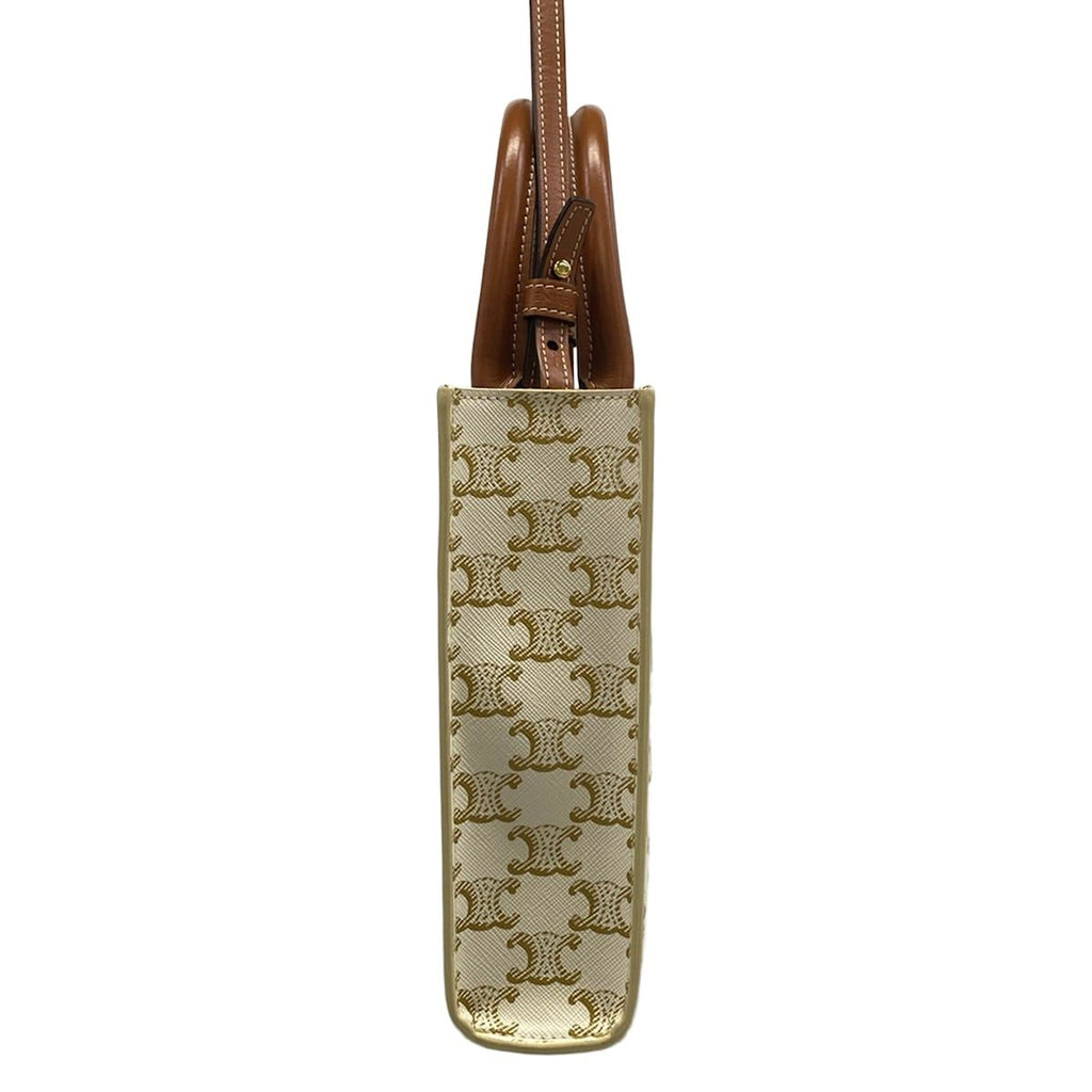 Celine Tote Mini Vertical Cover Ivory Brown — view 2
