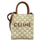 Celine Tote Mini Vertical Cover Ivory Brown