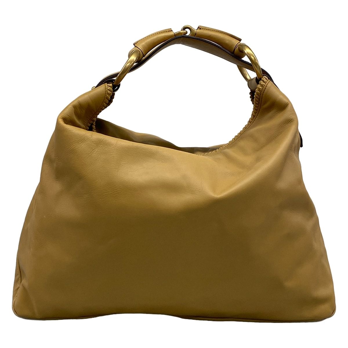 Gucci Shoulder Bag Horsebit Beige Leather — view 3