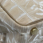 Chanel Tote New Travel Line MM Beige White Leather — view 6