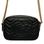 Gucci Shoulder Bag GG Marmont Quilted Black Leather — view 3