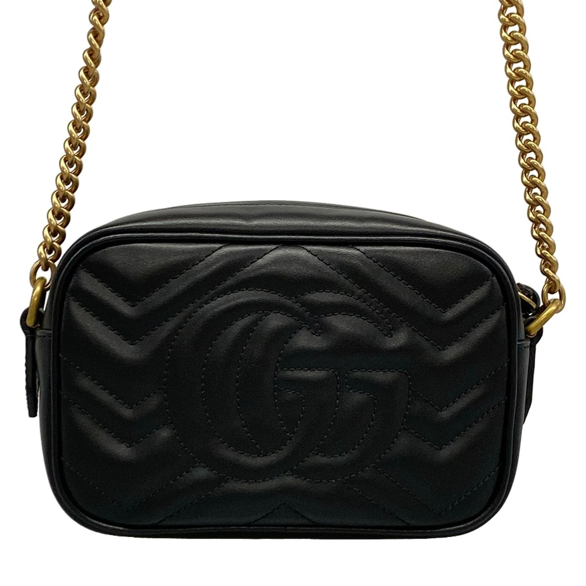 Gucci Shoulder Bag GG Marmont Quilted Black Leather — view 3