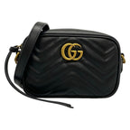 Gucci Shoulder Bag GG Marmont Quilted Black Leather