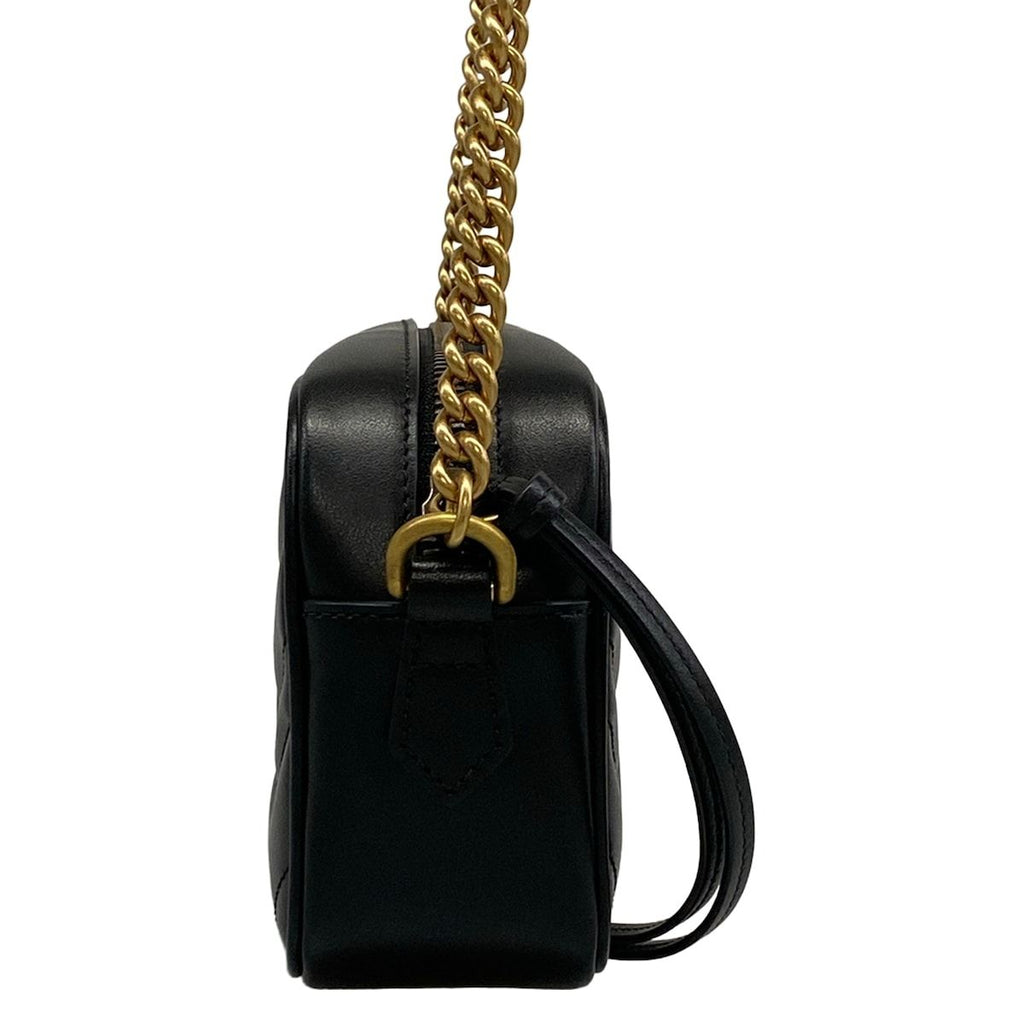 Gucci Shoulder Bag GG Marmont Quilted Black Leather — view 2