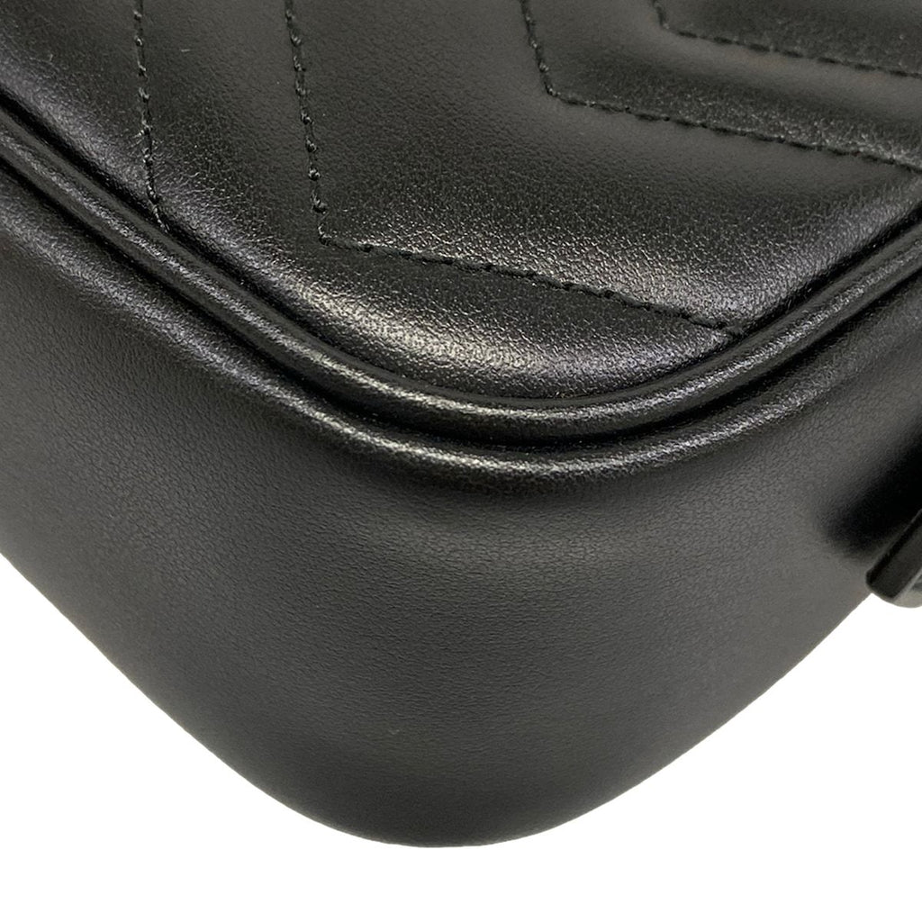 Gucci Shoulder Bag GG Marmont Quilted Black Leather — view 6
