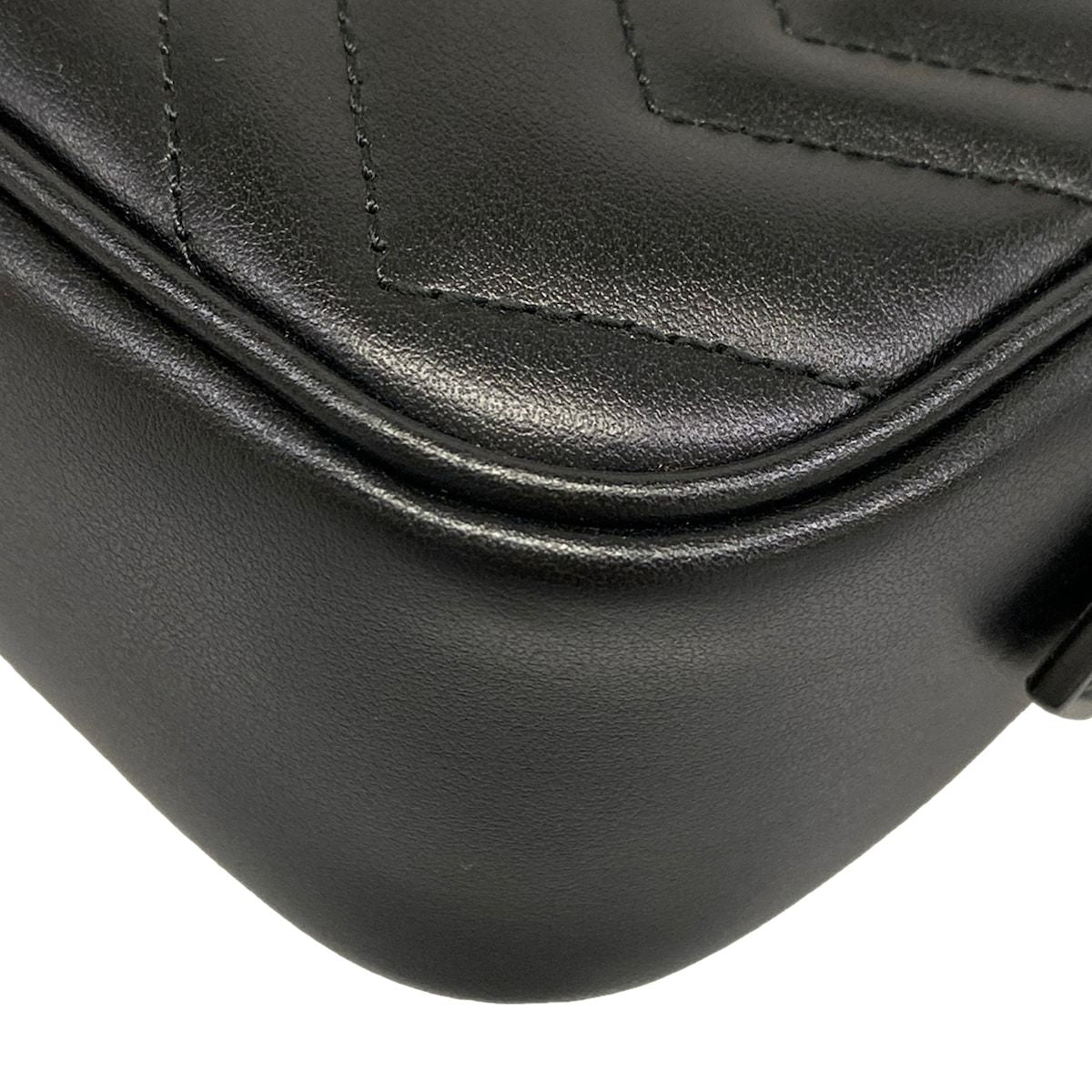 Gucci Shoulder Bag GG Marmont Quilted Black Leather — view 6