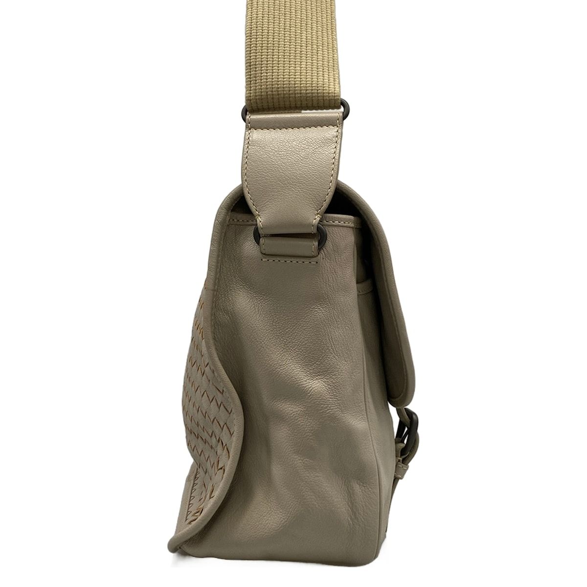 Bottega Veneta Shoulder Bag Gardena Light Gray Leather — view 2