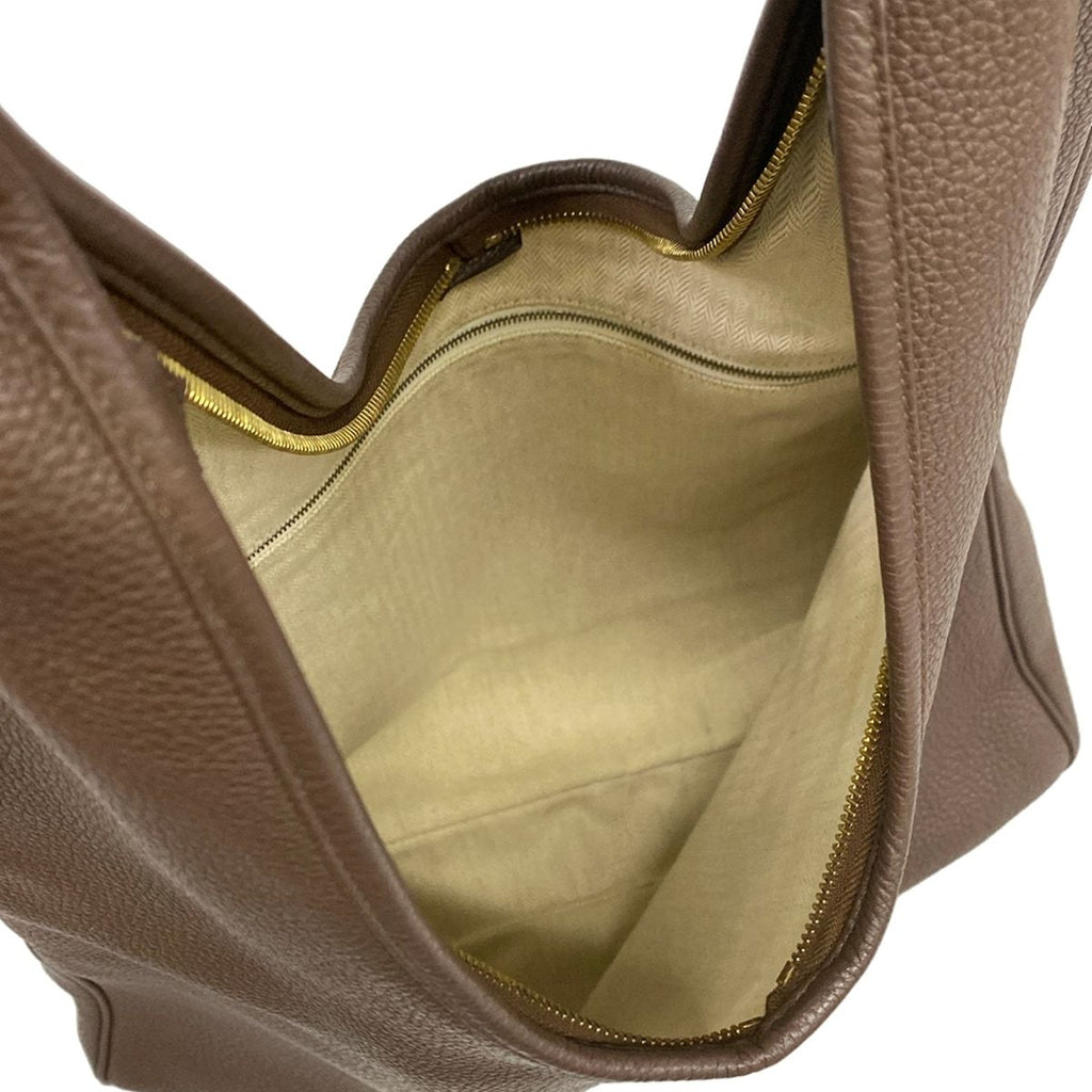 Hermes Shoulder Bag Masai GM Dark Brown Gold — view 7