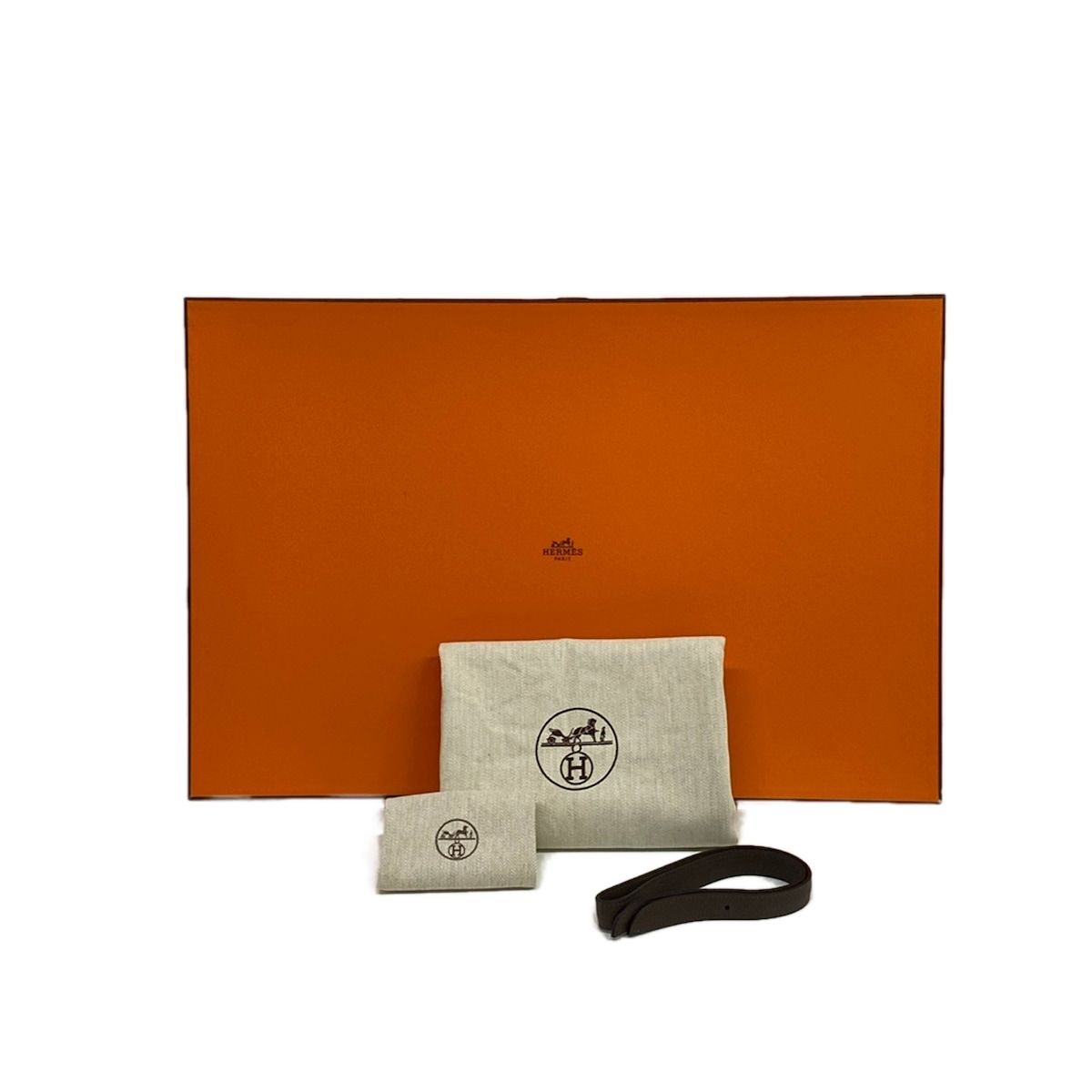 Hermes Shoulder Bag Masai GM Dark Brown Gold — view 8