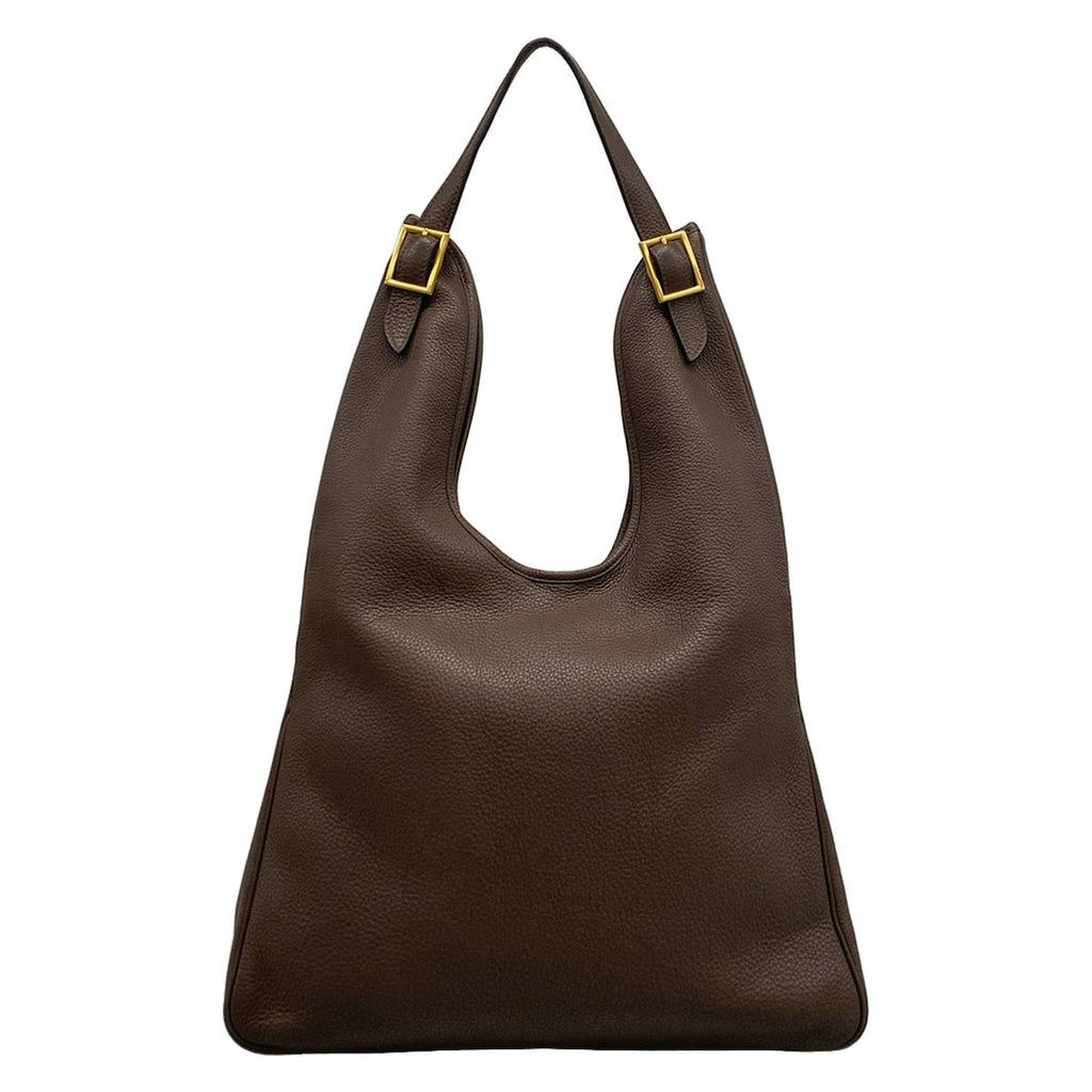 Hermes Shoulder Bag Masai GM Dark Brown Gold