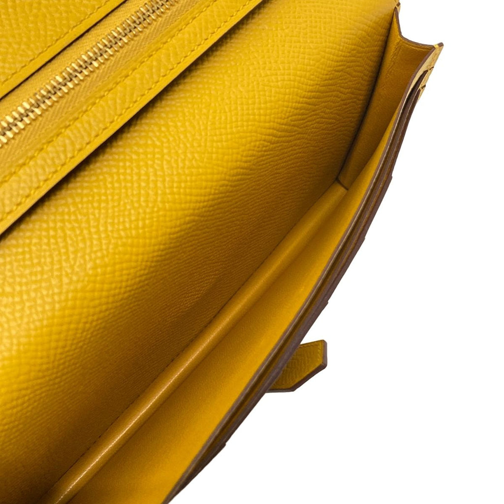 Hermes Wallet Bearn Souffle Joan Ambre Gold Protection — view 4