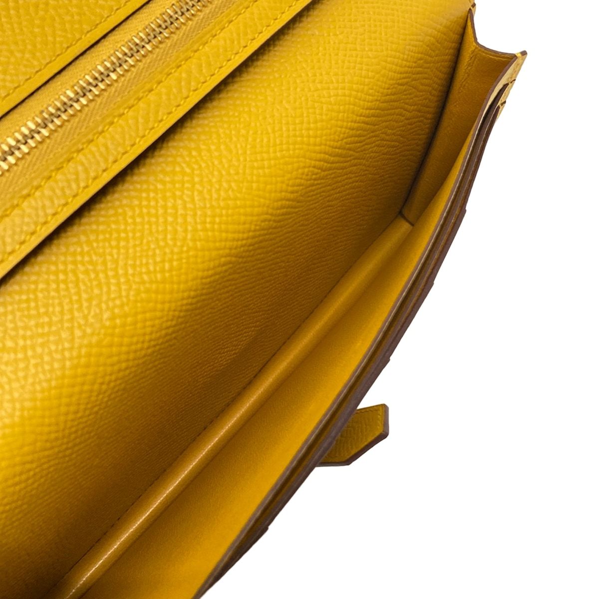 Hermes Wallet Bearn Souffle Joan Ambre Gold Protection — view 4