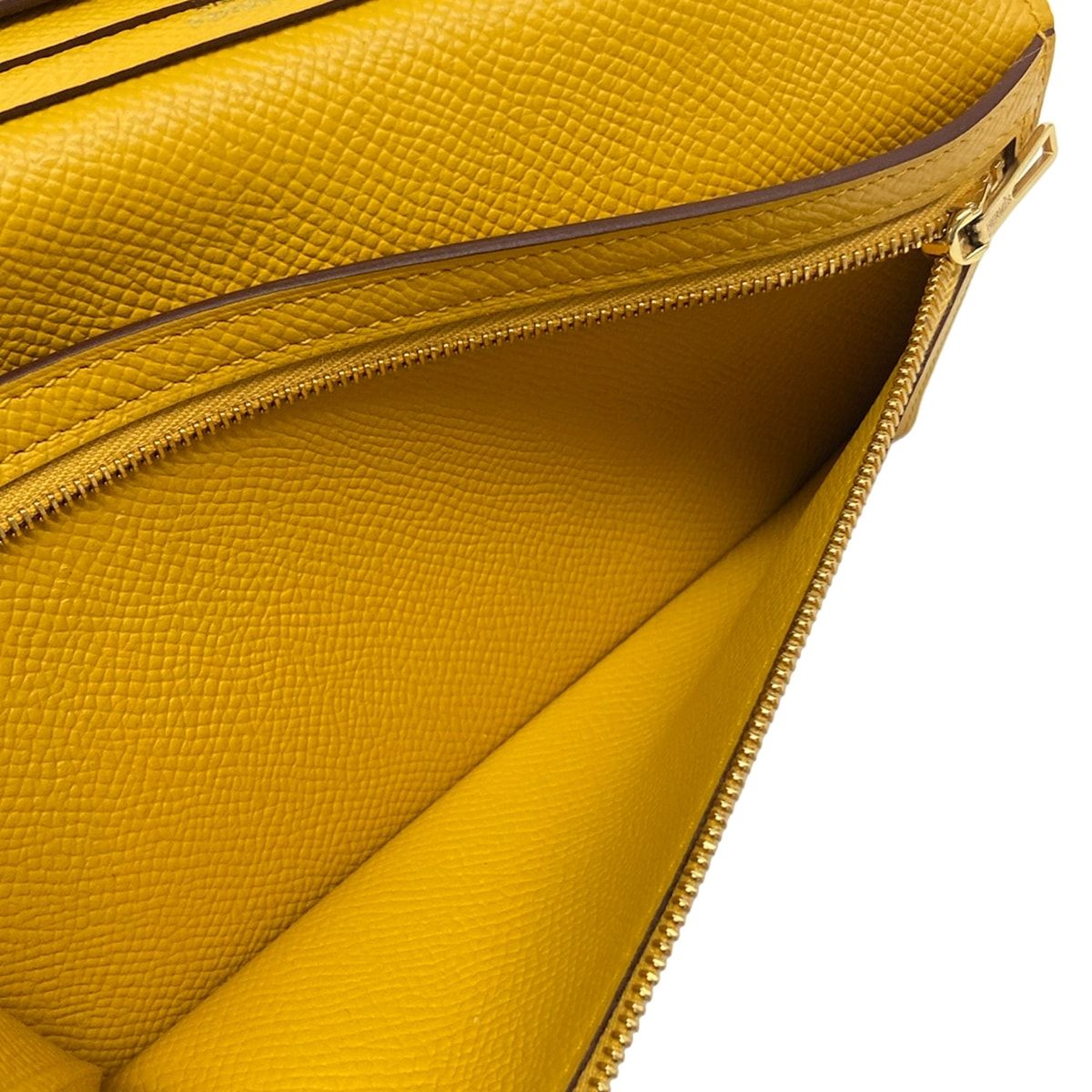 Hermes Wallet Bearn Souffle Joan Ambre Gold Protection — view 5