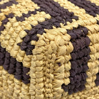 Fendi Handbag Roll Mini Zucca Pattern Beige Dark Brown Leather — view 6