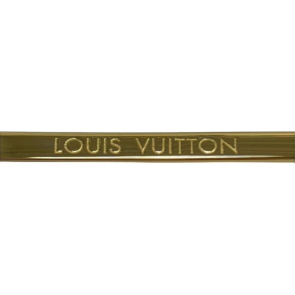 Louis Vuitton Sunglasses Black Gold Monogram Pattern Eyewear — view 4