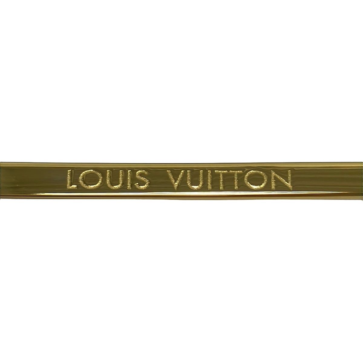 Louis Vuitton Sunglasses Black Gold Monogram Pattern Eyewear — view 4