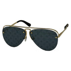 Louis Vuitton Sunglasses Black Gold Monogram Pattern Eyewear