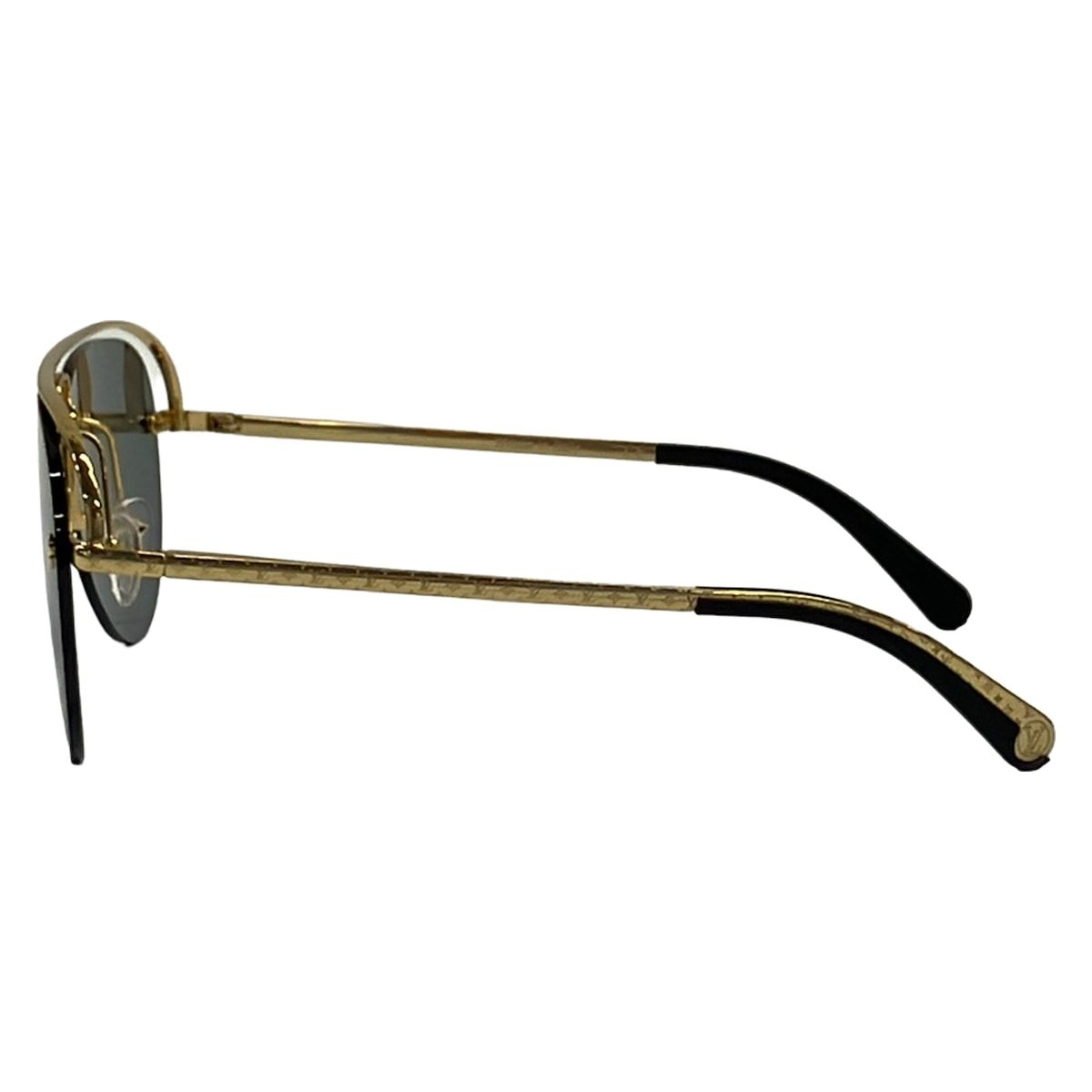 Louis Vuitton Sunglasses Black Gold Monogram Pattern Eyewear — view 2