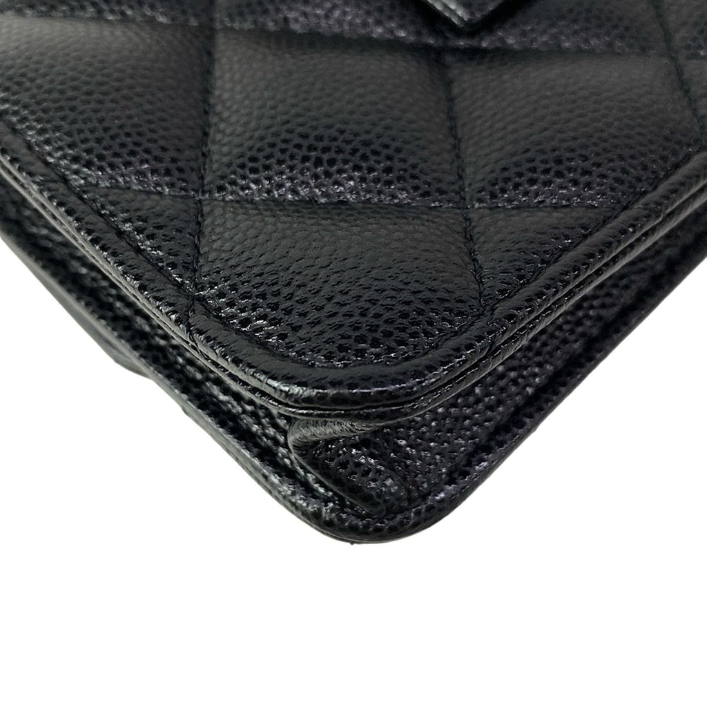Chanel Waist Pouch Quilted Black Mini Bag Chain Belt Matt Togo — view 8