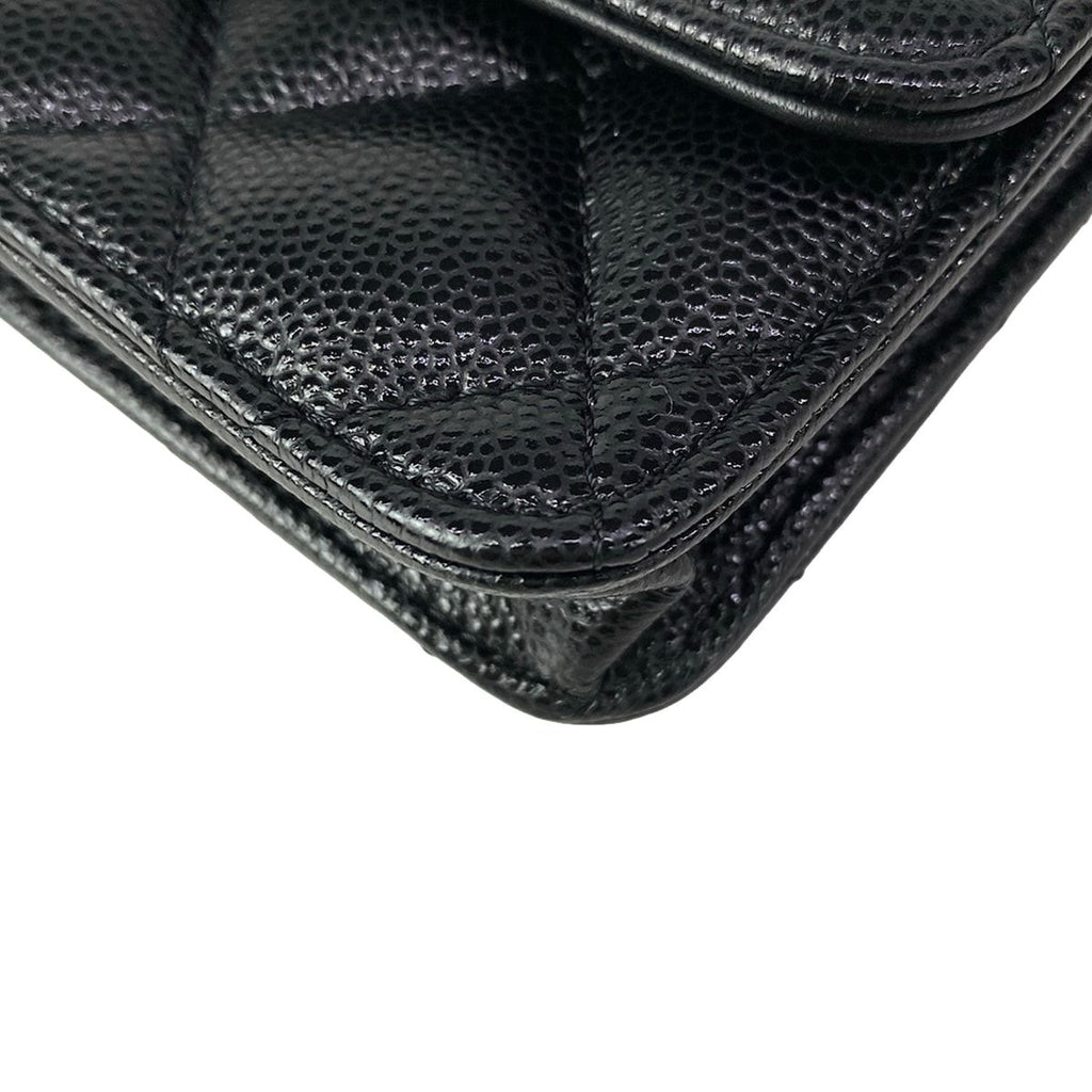 Chanel Waist Pouch Quilted Black Mini Bag Chain Belt Matt Togo — view 7