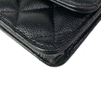 Chanel Waist Pouch Quilted Black Mini Bag Chain Belt Matt Togo — view 7