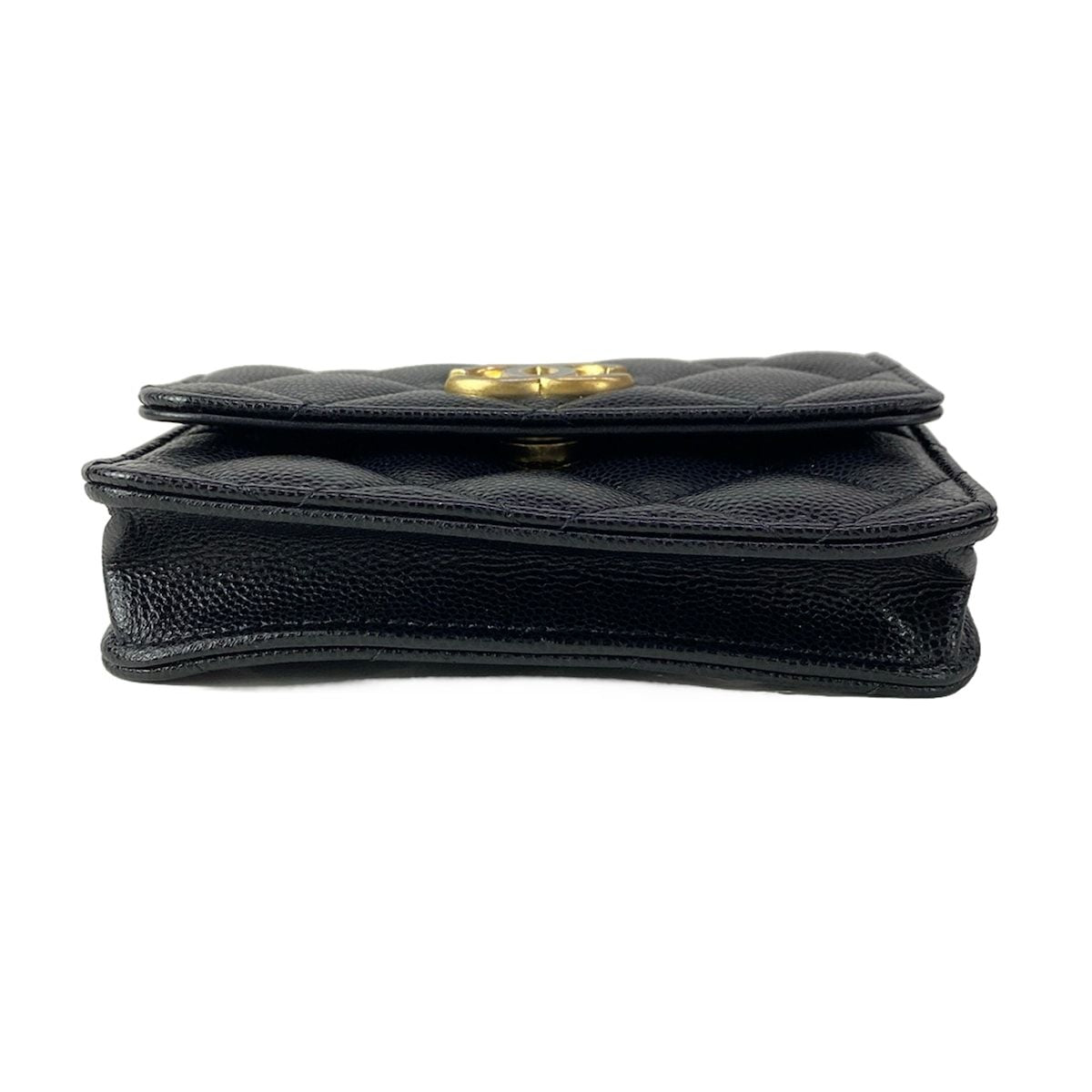 Chanel Waist Pouch Quilted Black Mini Bag Chain Belt Matt Togo — view 5