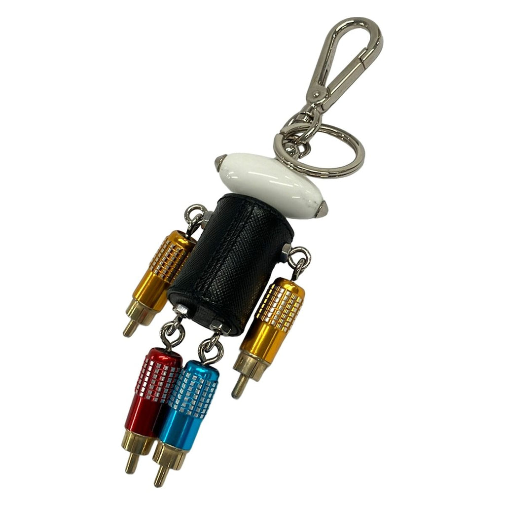 Prada Key Holder White Black Multi Robot — view 2