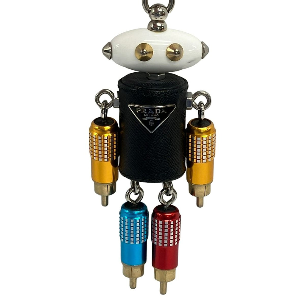 Prada Key Holder White Black Multi Robot — view 4