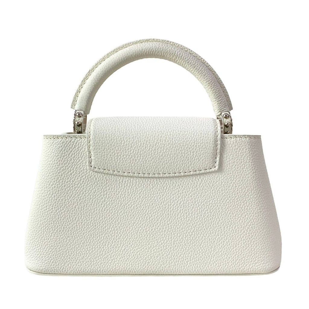 Louis Vuitton Handbag Capucines Ewmini Optic White Leather Cowhide — view 3