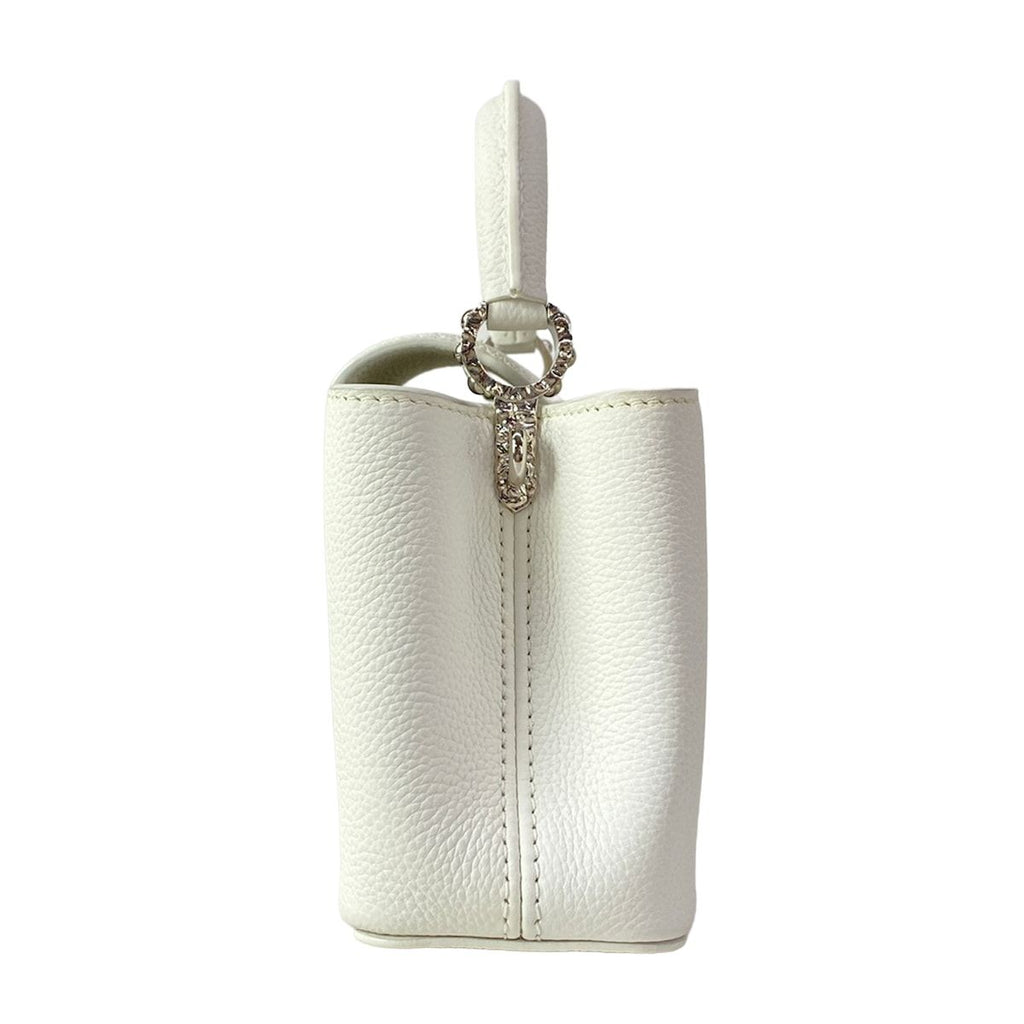 Louis Vuitton Handbag Capucines Ewmini Optic White Leather Cowhide — view 2