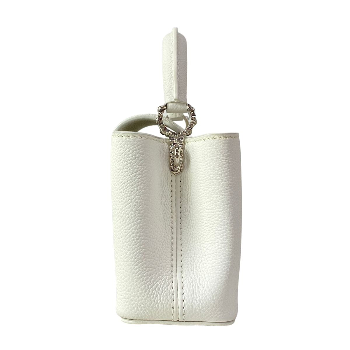 Louis Vuitton Handbag Capucines Ewmini Optic White Leather Cowhide — view 2