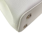 Louis Vuitton Handbag Capucines Ewmini Optic White Leather Cowhide — view 6