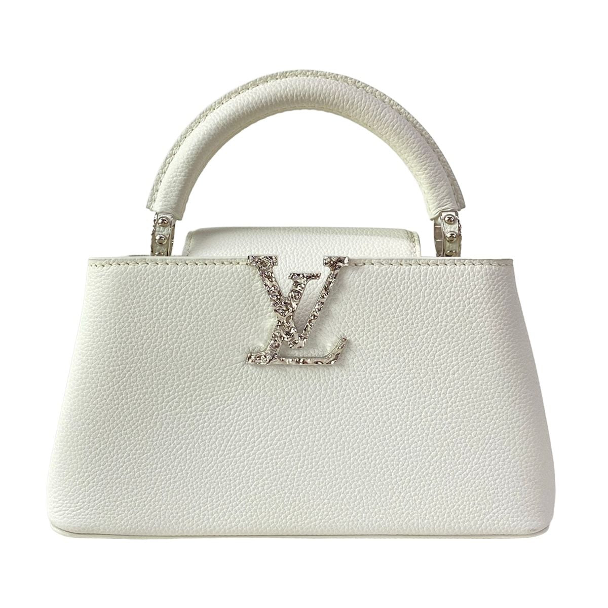Louis Vuitton Handbag Capucines Ewmini Optic White Leather Cowhide