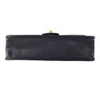 Chanel Shoulder Bag Quilted Black Metal Chain Double Pocket Matte Togo — view 5