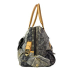 Louis Vuitton Shoulder Bag Monogram Denim Patchwork Bowie Black — view 4