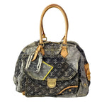 Louis Vuitton Shoulder Bag Monogram Denim Patchwork Bowie Black