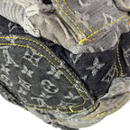 Louis Vuitton Shoulder Bag Monogram Denim Patchwork Bowie Black — view 7