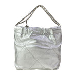 Chanel Handbag 22 Mini Silver Lambskin — view 3