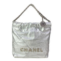 Chanel Handbag 22 Mini Silver Lambskin
