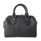 Louis Vuitton Handbag Monogram Empreinte Speedy Bandouliere 20 Noir Leather — view 3