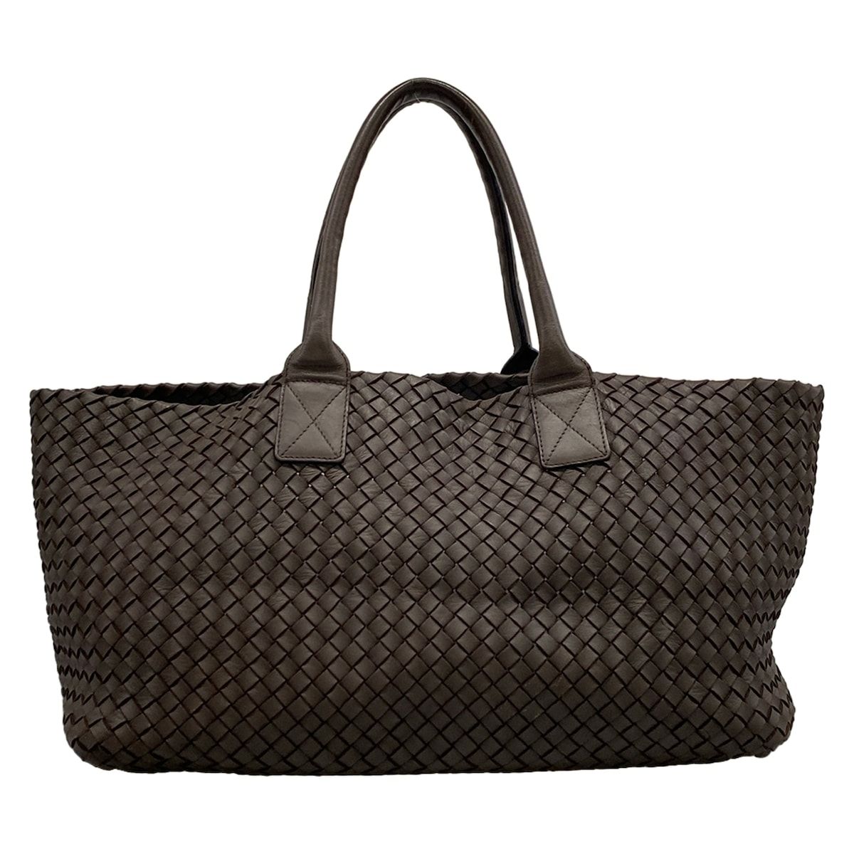Bottega Veneta Tote Cover MM Dark Brown Leather — view 3