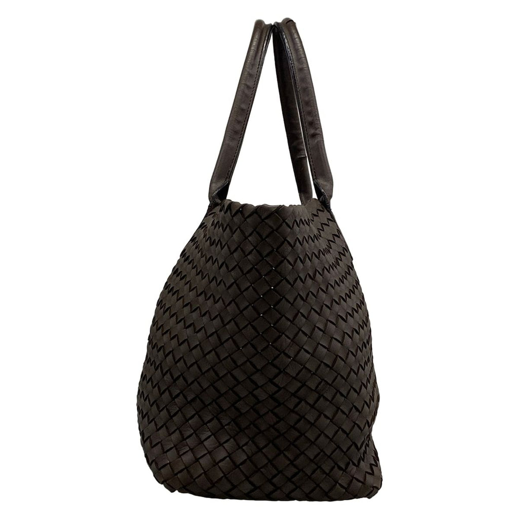 Bottega Veneta Tote Cover MM Dark Brown Leather — view 2