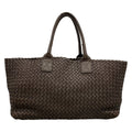 Bottega Veneta Tote Cover MM Dark Brown Leather
