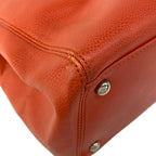Chanel Tote Executive Line Orange Silver Leather — view 6