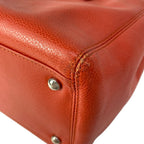 Chanel Tote Executive Line Orange Silver Leather — view 7